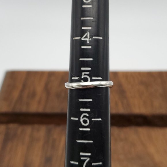 Size 5.25 925 Sterling Silver Flower With Turquoise Chips Ring - Picture 6 of 8